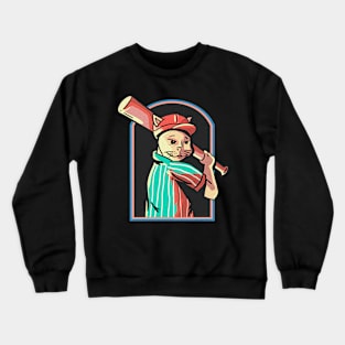 Baseball The Cat Crewneck Sweatshirt